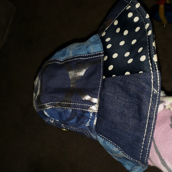 Vintage Rare Coach Poppy Denim Patchwork Bucket Hat P/Small main image 13